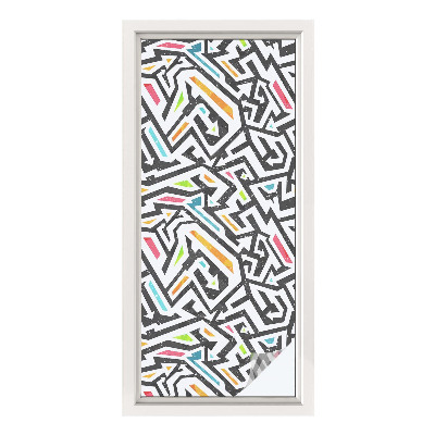 Mleczna naklejka na okno Abstrakcyjna geometria