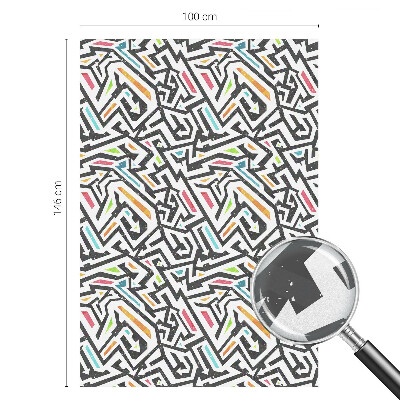 Mleczna naklejka na okno Abstrakcyjna geometria