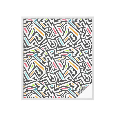 Mleczna naklejka na okno Abstrakcyjna geometria