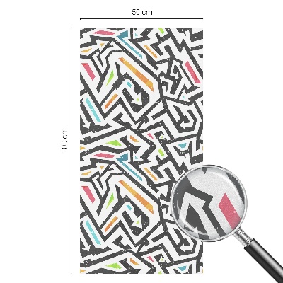 Mleczna naklejka na okno Abstrakcyjna geometria