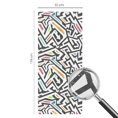 Mleczna naklejka na okno Abstrakcyjna geometria