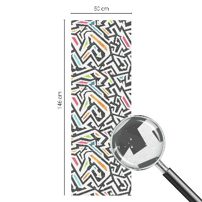 Mleczna naklejka na okno Abstrakcyjna geometria