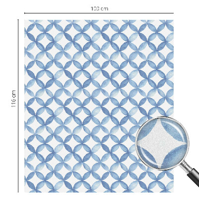 Naklejka na okno mleczna witraż Geometryczne kwiaty