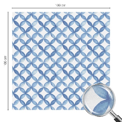 Naklejka na okno mleczna witraż Geometryczne kwiaty