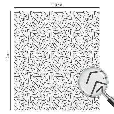 Mleczna naklejka na okno Abstrakcyjne zygzaki