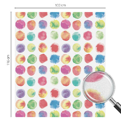 Naklejka na okno mleczna witraż Kolorowe kółka