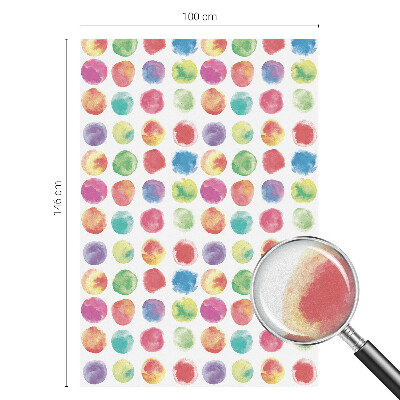 Naklejka na okno mleczna witraż Kolorowe kółka