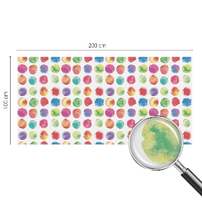 Naklejka na okno mleczna witraż Kolorowe kółka