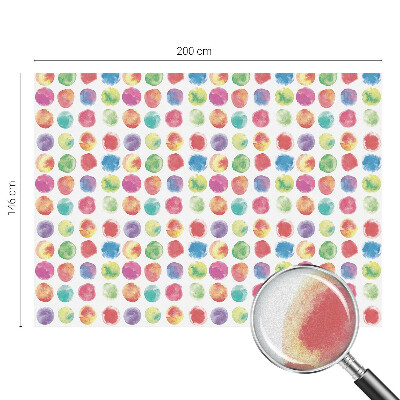 Naklejka na okno mleczna witraż Kolorowe kółka