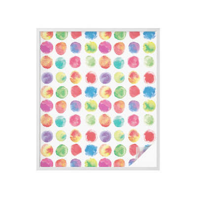 Naklejka na okno mleczna witraż Kolorowe kółka