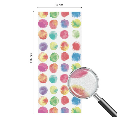 Naklejka na okno mleczna witraż Kolorowe kółka