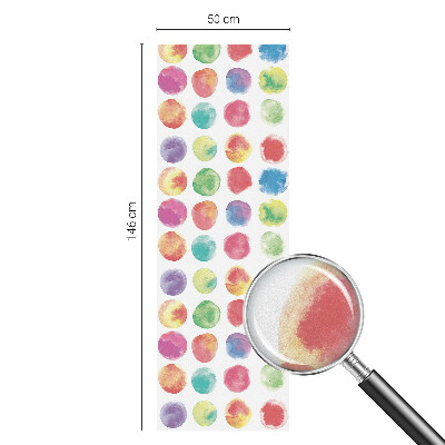 Naklejka na okno mleczna witraż Kolorowe kółka