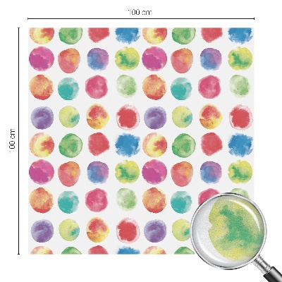 Naklejka na okno mleczna witraż Kolorowe kółka