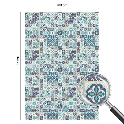 Folia okienna zapewniająca prywatność Kwiatowe kafelki