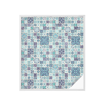 Folia okienna zapewniająca prywatność Kwiatowe kafelki