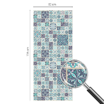 Folia okienna zapewniająca prywatność Kwiatowe kafelki