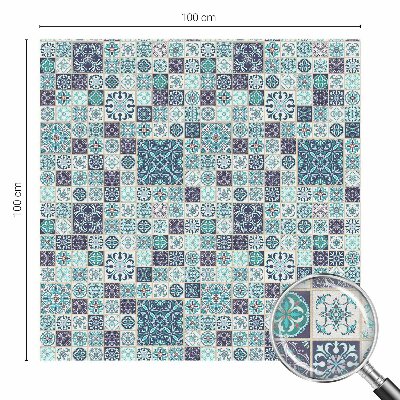 Folia okienna zapewniająca prywatność Kwiatowe kafelki