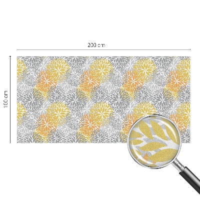 Naklejka na okno mleczna witraż Kolorowe kwiaty