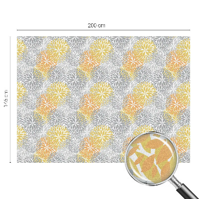 Naklejka na okno mleczna witraż Kolorowe kwiaty