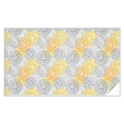 Naklejka na okno mleczna witraż Kolorowe kwiaty