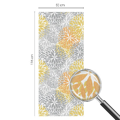 Naklejka na okno mleczna witraż Kolorowe kwiaty