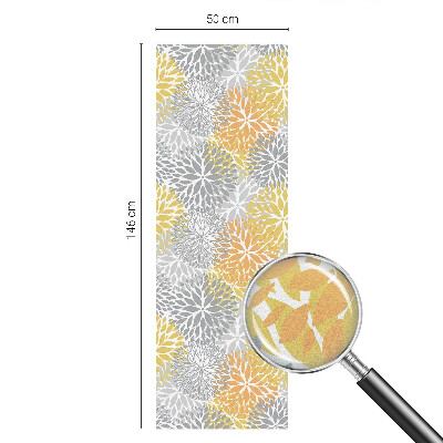 Naklejka na okno mleczna witraż Kolorowe kwiaty
