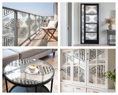 Folia dekoracyjna na okna Geometryczne diamenty