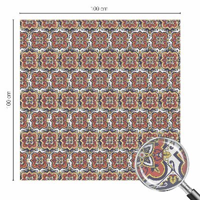 Mleczna naklejka na okno Kwiatowy ornament