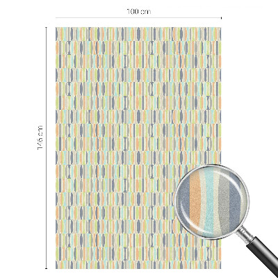 Naklejka na okno mleczna witraż Owalne wzory