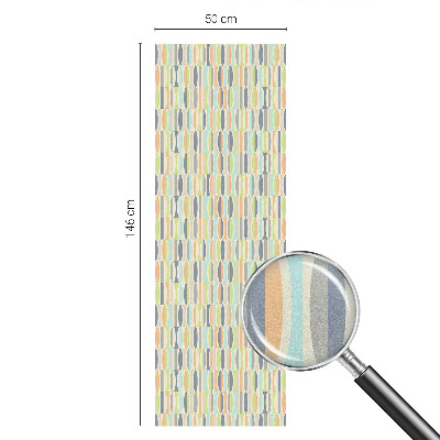 Naklejka na okno mleczna witraż Owalne wzory