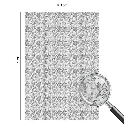 Naklejka na okno mleczna witraż Kwiatowa elegancja