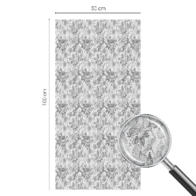 Naklejka na okno mleczna witraż Kwiatowa elegancja