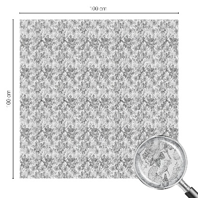 Naklejka na okno mleczna witraż Kwiatowa elegancja