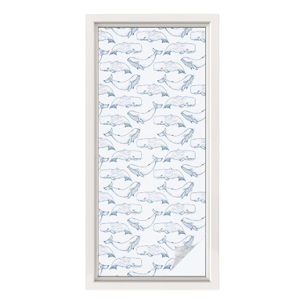 Mleczna naklejka na okno Morskie inspiracje