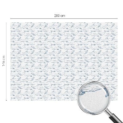 Mleczna naklejka na okno Morskie inspiracje