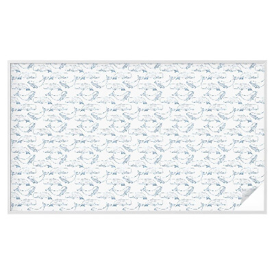 Mleczna naklejka na okno Morskie inspiracje