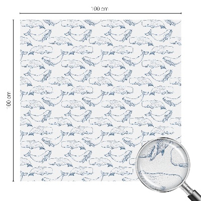 Mleczna naklejka na okno Morskie inspiracje