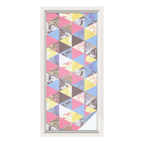 Folia dekoracyjna na okna Kolorowe trójkąty