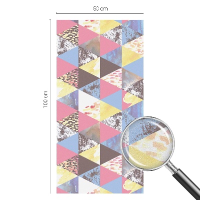 Folia dekoracyjna na okna Kolorowe trójkąty