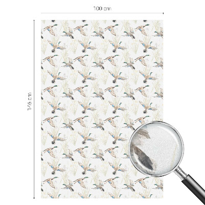 Mleczna naklejka na okno Ptaki natura