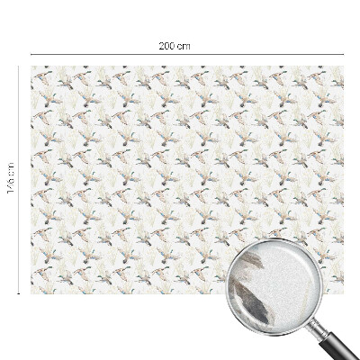 Mleczna naklejka na okno Ptaki natura