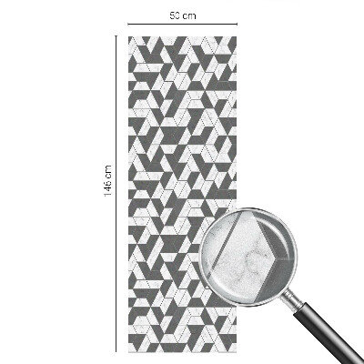 Naklejka na okno mleczna witraż Geometryczne iluzje