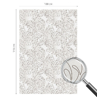 Folia okienna zapewniająca prywatność Roślinny ornament