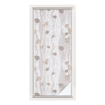 Folia dekoracyjna na okna Eleganckie liście