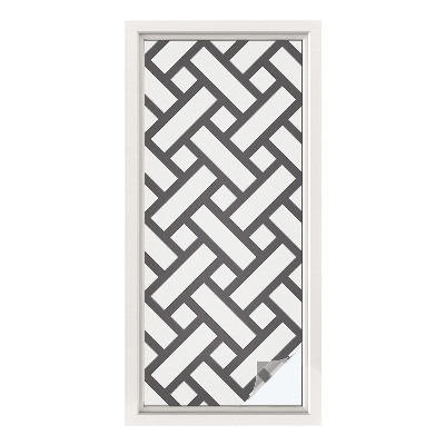 Mleczna naklejka na okno Przeplatające prostokąty