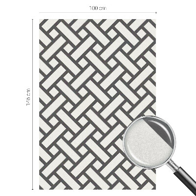 Mleczna naklejka na okno Przeplatające prostokąty