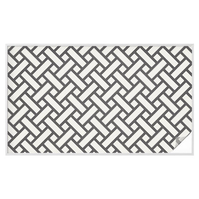 Mleczna naklejka na okno Przeplatające prostokąty