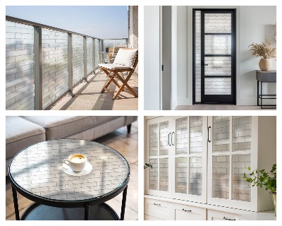 Naklejka na okno dająca prywatność Ceglana tekstura