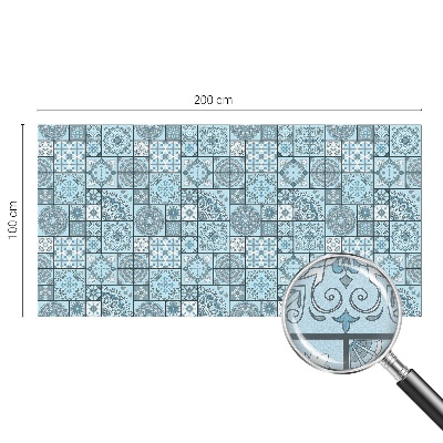 Folia okienna zapewniająca prywatność Niebieskie kafelki