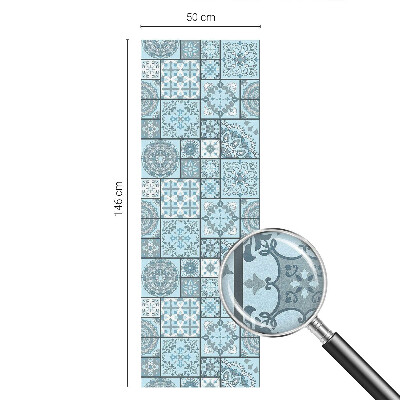 Folia okienna zapewniająca prywatność Niebieskie kafelki